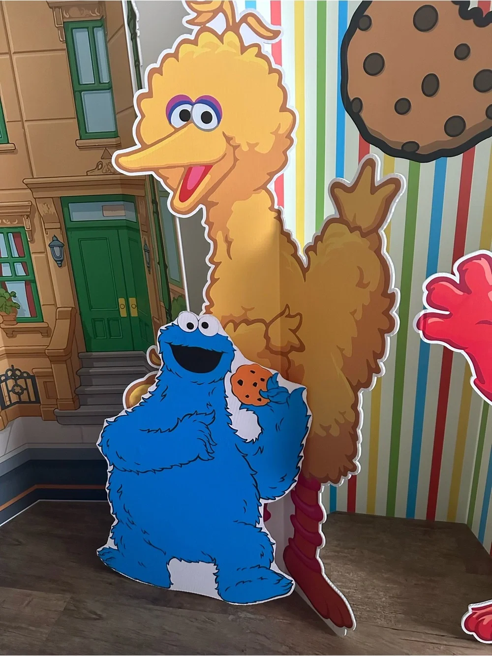 Sesame Street Big Bird & Cookie Monster Cutout Standees - Yellow, Blue, Brown
